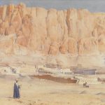painting "The Temple of Hatshepsut" of Howard Carter 1899