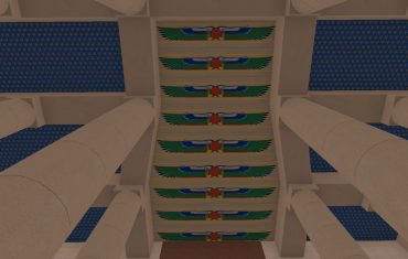 ceiling slaps of hypostyl hall of the Thutmose III temple