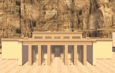 Photo of the Thutmose III temple build according to the Lipinska ground plan