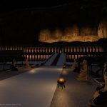 illumination of the Hatshepsut temple at night for the "Day of Creation feast 2018"
