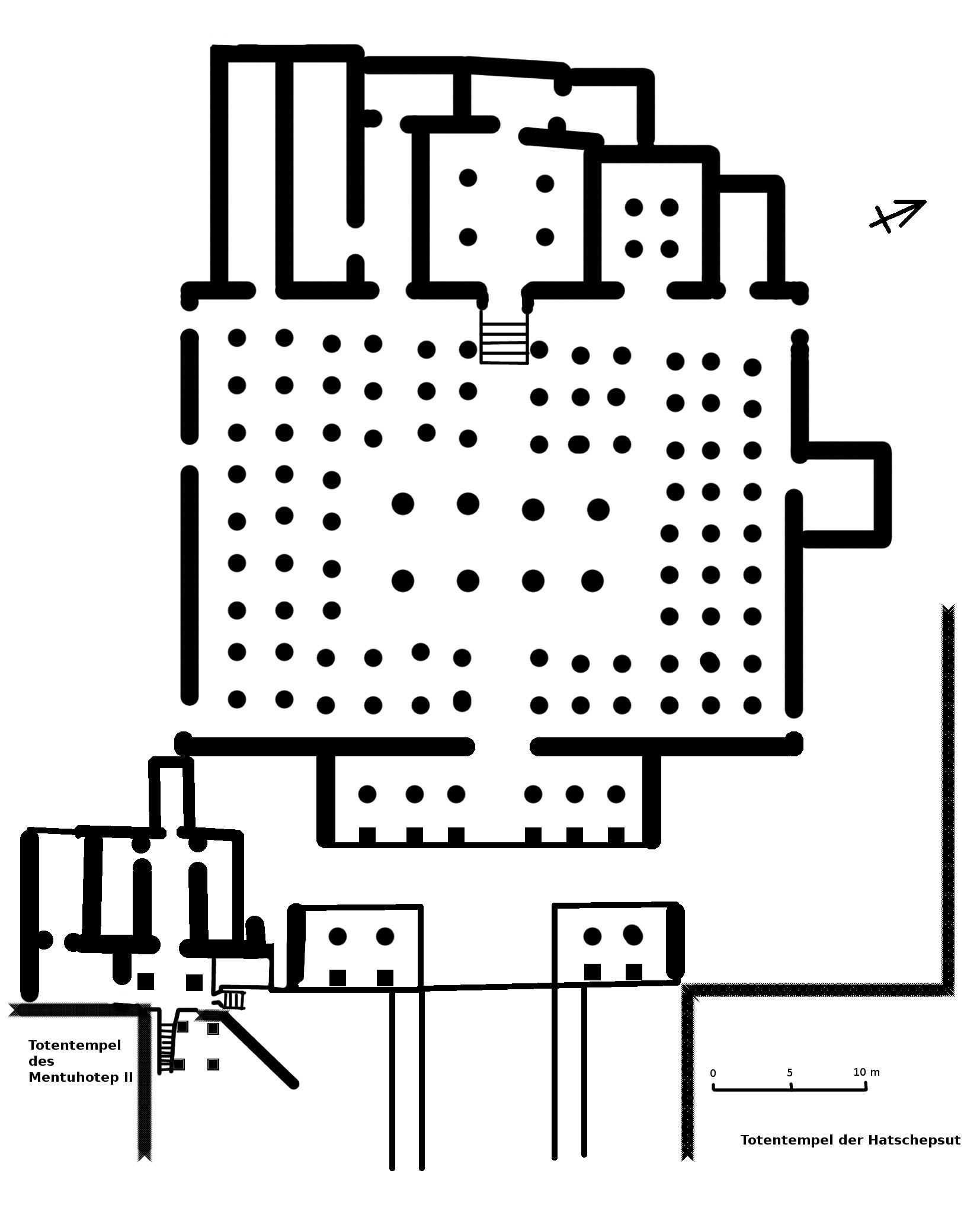 Thutmose III temple ground plan from Lipinska (obsolete)