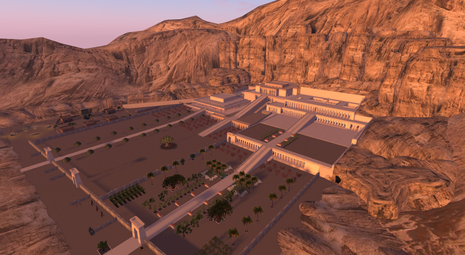 3D model of Dayr al-Bahri (bird view)