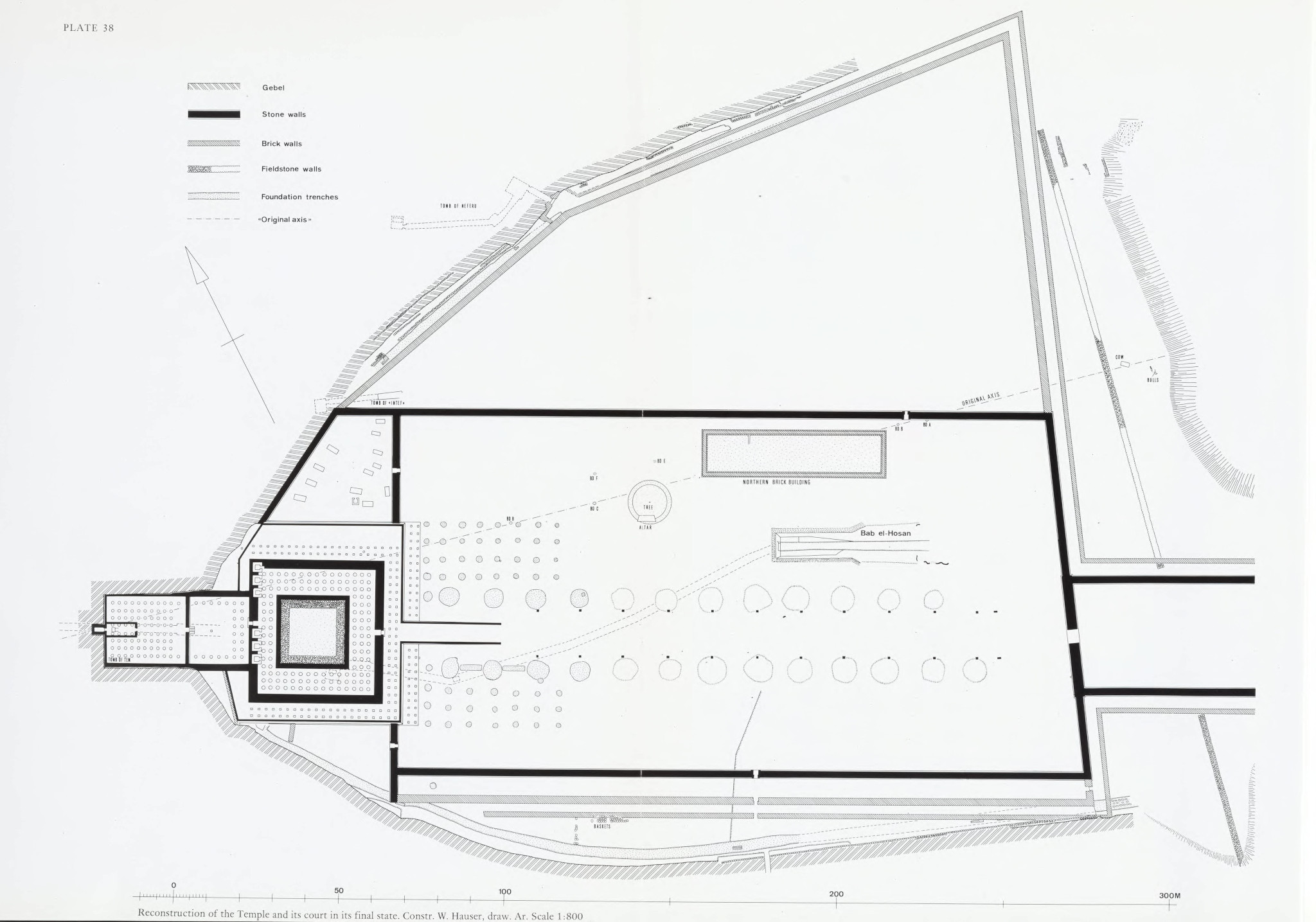 ground plan of the Mortuary temple of Mentuhotep II
